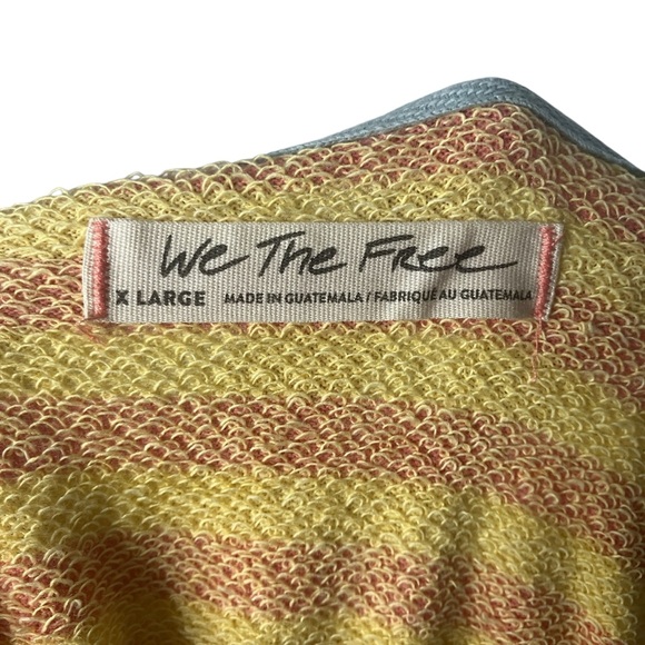 Free People We the Free XL Classic Striped Oversized Crewneck In Tangeri… - Picture 9 of 11